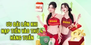 Hội viên nhận ưu đãi lớn với chương trình Nạp tiền thứ 4 QQ88